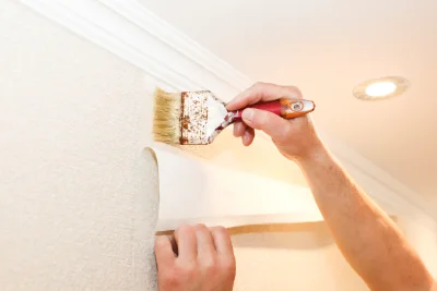 Pose de papier peint à Plainfaing — revêtements muraux et toiles de verre